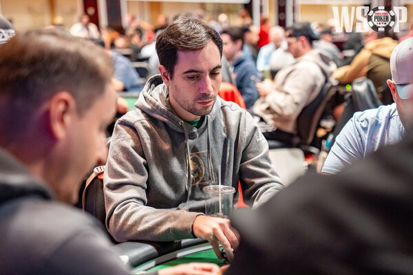 Michael Gagliano in action during the WSOP 2026 Main Event