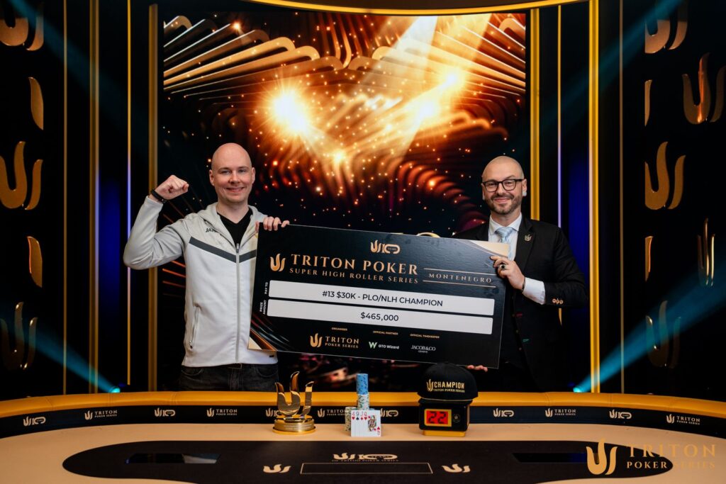 Tournament action at the Triton Poker Series